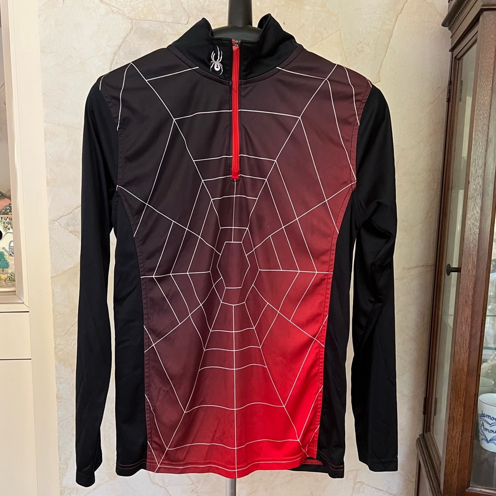 Spyder Zip T-Neck Baselayer Top - L